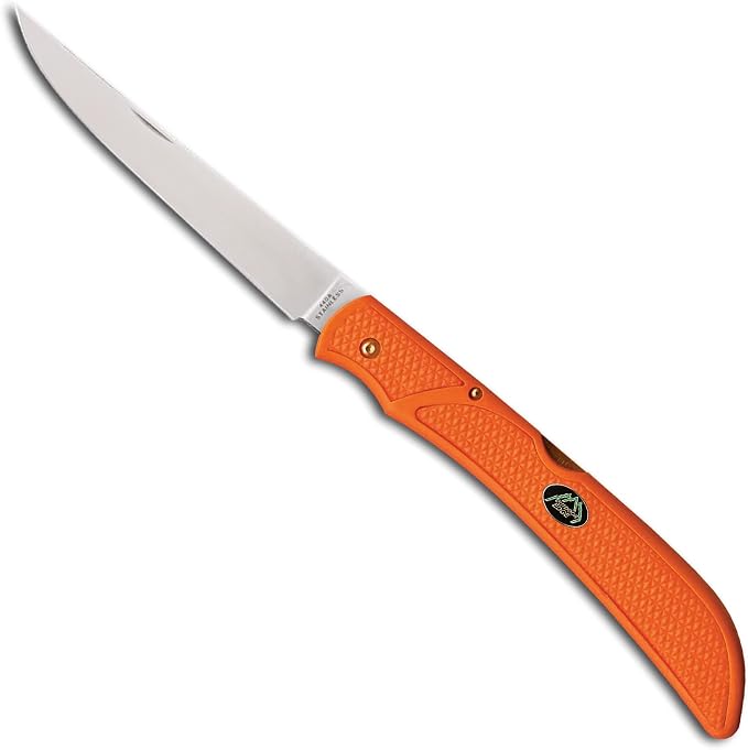 OUTDOOR EDGE Fish & Bone - Folding Fillet Knife with 5.0" 440A Stainless Steel Blade for Fish and Processing Big Game - Pocket Clip