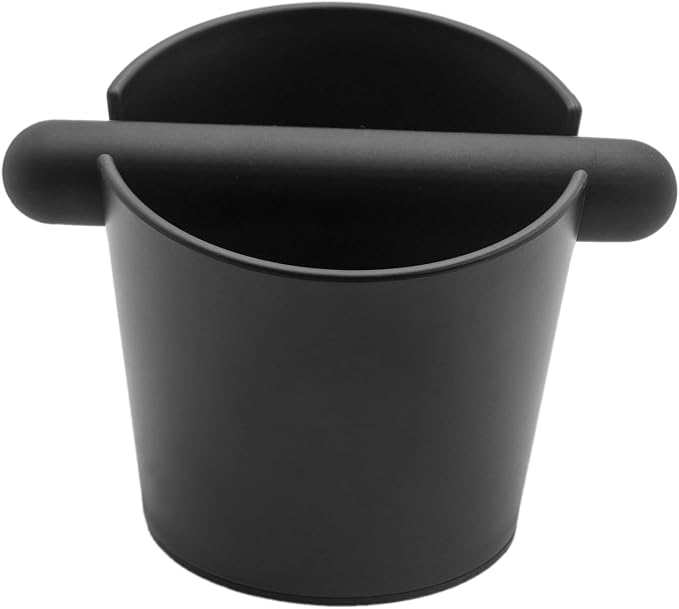 IAOSEN 5 inch Coffee Knock Box Espresso Knock Box with a longer detachable Knocking Rod Shock-Absorbent Durable Non-Slip Base Espresso Machine Accessories Espresso Dump Bin for Home/Office