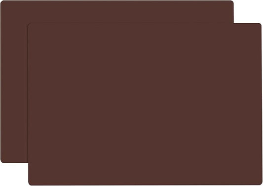 Silicone Table Mat, 2Pcs 15.7"x 11.8"x 0.03" Brown | Silicone Placemats,Silicone Mats for Baking, Kitchen Counter, Jewelry