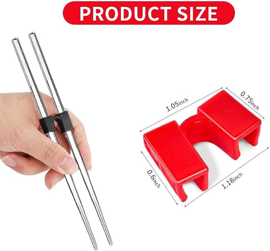 10 Pcs Reusable Chopstick Helpers Training Chopsticks Beginners Training Chopsticks for AdultsChinese Chopstick Helper for Adults, Kids, Beginner, Trainers Practice Chinese Japanese Korean Food