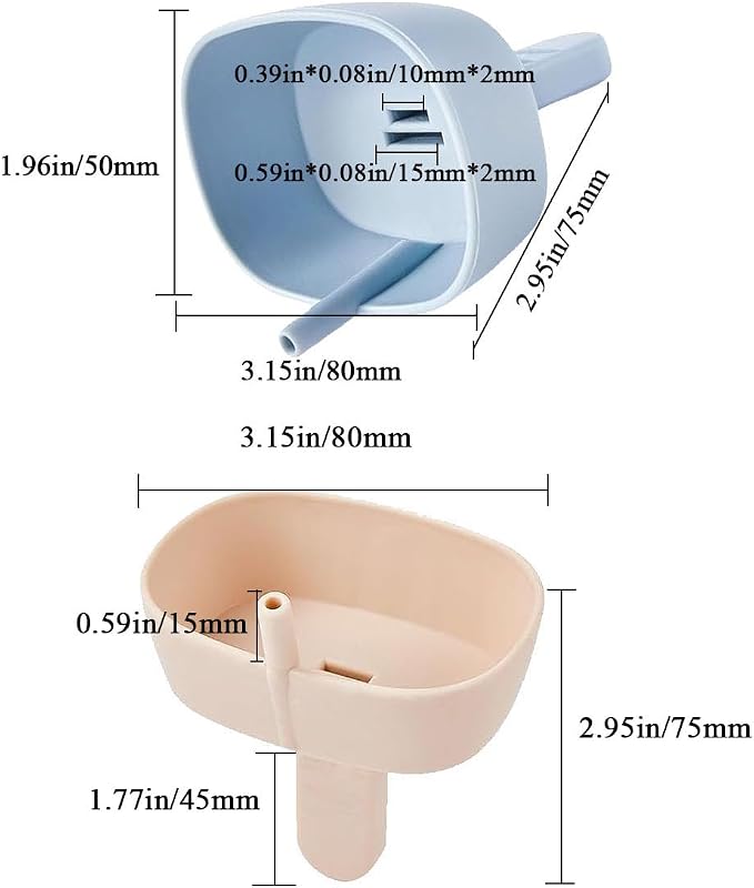 TuTuYa 4 Pack Drip Free Popsicle Holder, Reusable Silicone Ice Pop Stick Holder with Straw & 2 Slots Fit Standard and Wide size, Burr-Free Safety Healthy Mess Free Frozen Treats Holder for Kids