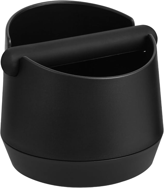 IAOSEN Knock Box 6 Inch Extra Large Capacity Design Espresso Knock Box Shock-absorbent Knock Box Espresso with Removable Knock Bar and Non-Slip Base Espresso Accessories for Home/Office