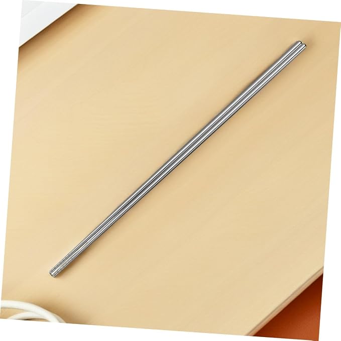 Extra Long Stainless Steel Cooking Chopsticks 17.7 Inch Thickened Anti-Slip Metal Sticks for Hot Pot Frying Noodles Kitchen Use 2 Pairs