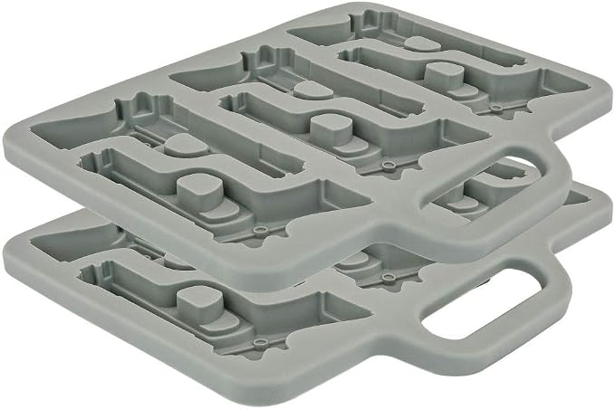 Handgun Ice Cube Tray, 2 Pack - Fairly Odd Novelties - Fun Gun Military Novelty Mold White Elephant Gift