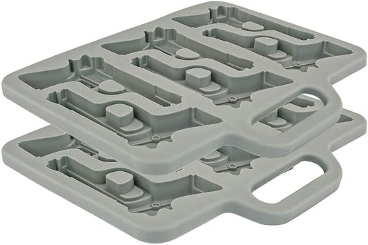 Handgun Ice Cube Tray, 2 Pack - Fairly Odd Novelties - Fun Gun Military Novelty Mold White Elephant Gift