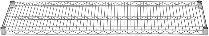 Shelving Inc. 14" d x 48" w Chrome Wire Shelving with 2 Tier Shelves, Weight Capacity 800lbs Per Shelf