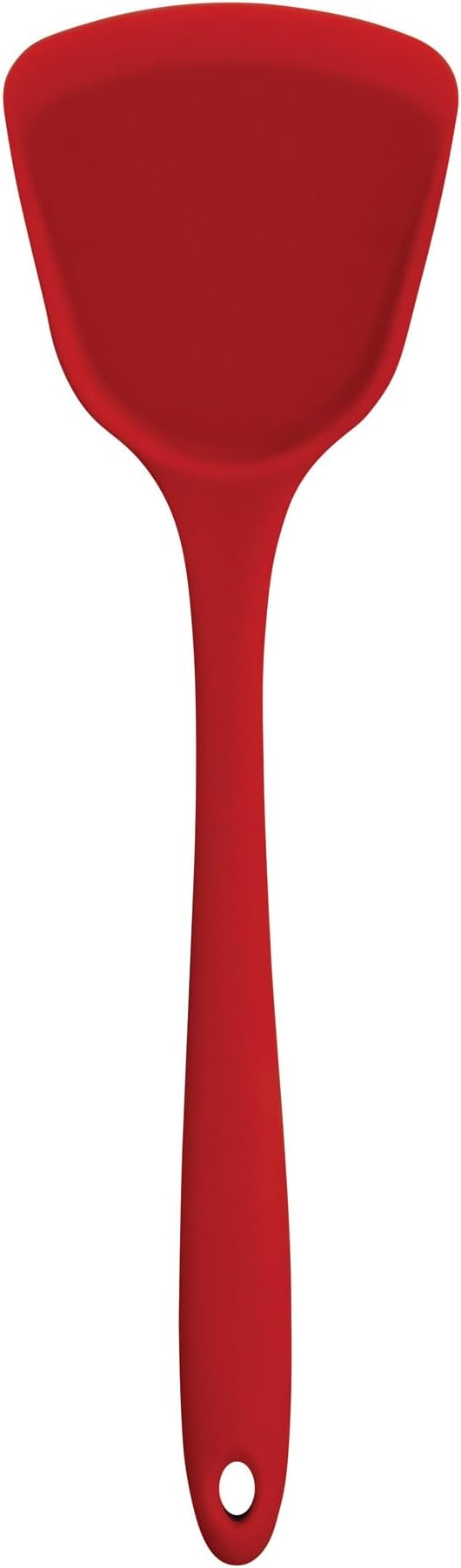 Helen's Asian Kitchen Silicone Wok Turner and Stir Fry Spatula, 13-Inches, Red