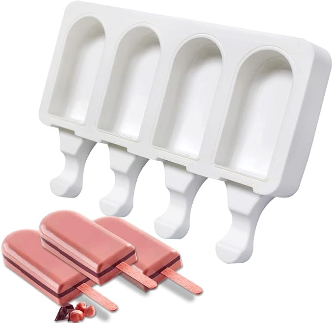 Surakey Ice Cream Silicone Mold Popsicle Silicone Mold Soft and Smooth Mould for DIY Homemade Ice-Lolly Ice Cream Ice Candy Cake Pop Maker Mold Non-Stick & Easy Release, Type 13