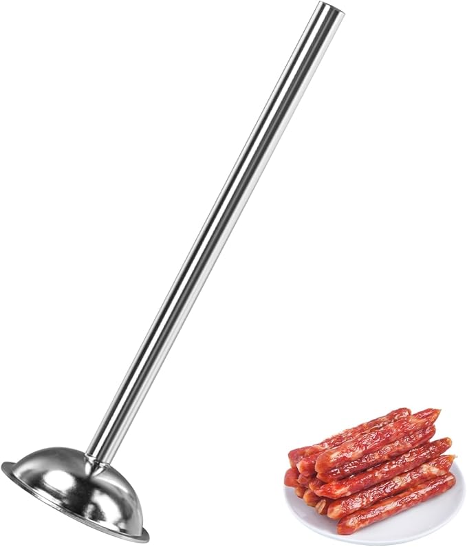 10mm Sausage Stuffer Tube, Stainless Sausage Stuffing Tubes, 10mm Stuffing Horn Compatible with Hakka, Lem and Other Brands Manual/Electric Sausage Stuffer, Universal 53mm Base