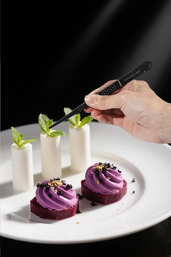 Cooking Tweezers, Chef's Tweezers Tongs, Universal for all kinds of cooking, steak, plating, pasta and many other scenarios (1PC Set)