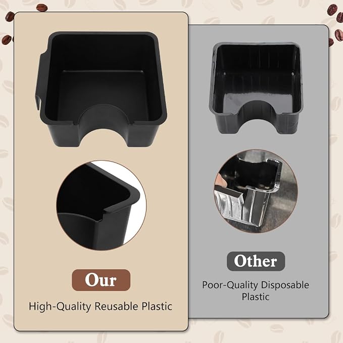 Y-Step Espresso Knock Box, 8 in 1 Espresso Tamping Station ABS Coffee Tamper Station Base Espresso Accessories Organizer Box for Storage 51-58MM Espresso Tamper, Distributor, Portafilter & Puck Screen
