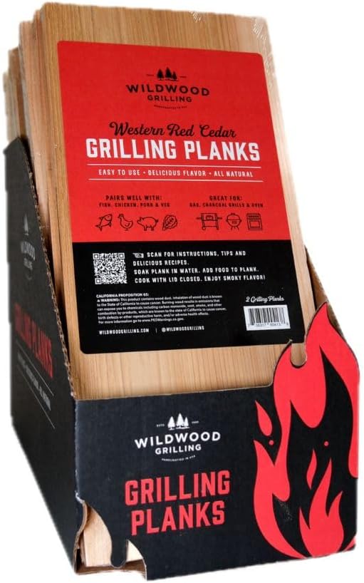 24-Pack Signature 5”x11” Cedar Grilling Planks for Salmon