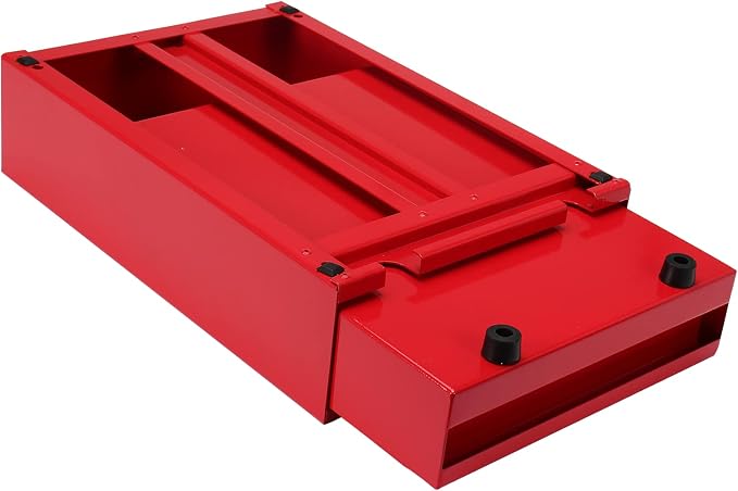 DIBTSA Large Size Espresso Coffee Knock Box Drawer, Stainless Steel Pull-Out Style Coffee Grounds Powder Container Bin for Cafes Restaurant Home Bar, 14.96 x 10.03 x 3.93 inch (Red)