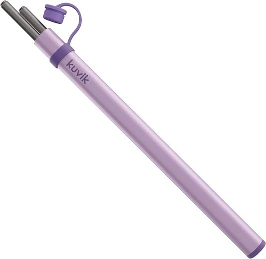 Kuvik Titanium Chopsticks with Lavender Purple Carrying Case