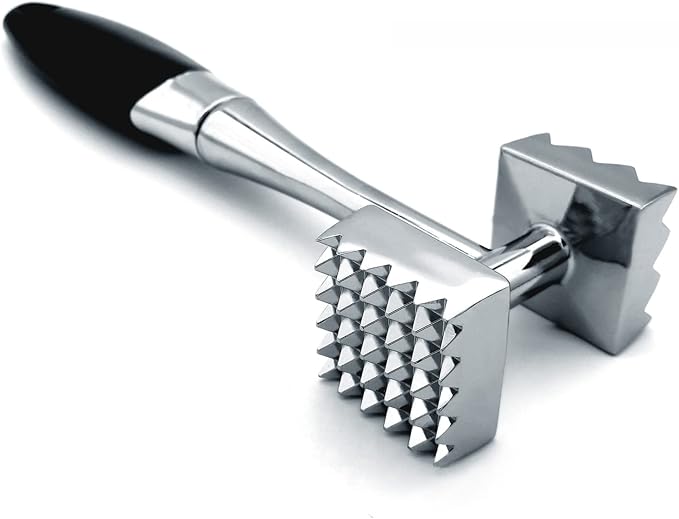 Meat Tenderizer, Dual-Sided Nails Meat Mallet, Meat Hammer Used for Steak, Chicken, Fish，Meat Pounder With Rubber Comfort Grip Handle, 8.8 inches Meat Tenderizer Tool