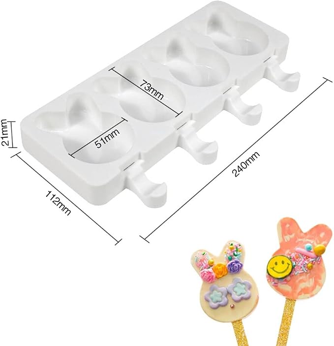 Soft & Smooth Silicone Popsicle Mould - DIY Homemade Ice Cream & Cake Pop Maker, Non-Stick & Easy Release, Type 22