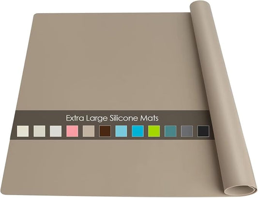 Extra Large Silicone Mat, Kitchen Counter Mat Placemats for Kids Silicone Mats for Countertop, Nonstick Silicone Table Mat for Pastry Crafts Baking Heat-Resistant Silicone Pad, 27.6'' x 16'' 1 Pack