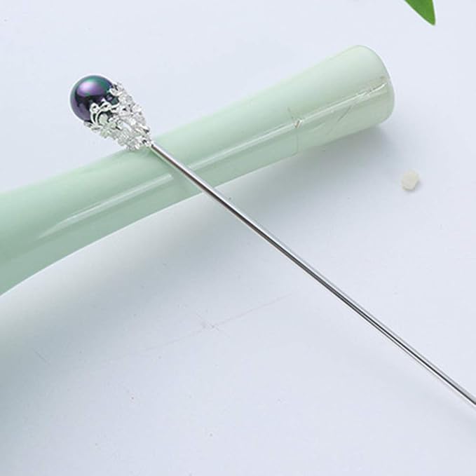1 Pack Chinese Hair Stick for Long hair Metal Hair Pins 6" for Buns Vintage Hair Sticks for Women Daily Party
