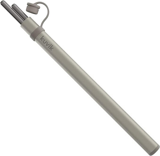 Kuvik Titanium Chopsticks with Mocha Cream Carrying Case