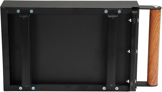 DIBTSA Espresso Knock Box Drawer,Stainless Steel Detachable Coffee Pucks Knock Container, Shock-Absorbent Durable Barista Style Knock Box, Removable Knock Bar,Wood handle and Non-Slip Base (Black)