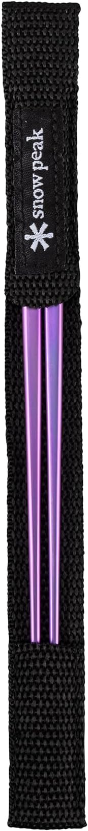 Snow Peak Titanium Chopsticks - Essential & Durable Camping Cutlery - Titanium Chopsticks with Carry Case for Convenient Storage & Packing - Utensils for Camping, HIking & Home - Purple