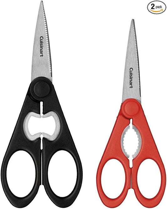 Cuisinart 2 Piece Shears Set, 8"/7", Black/Red