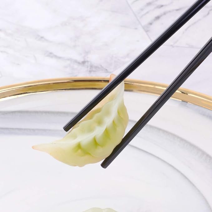 Buyer Star 5-pair Colorful Stainless Steel Chopsticks - Reusable Chinese Square Chopsticks