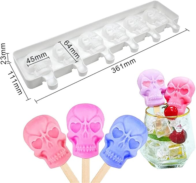 Surakey Ice Cream Popsicle Silicone Mold Silicone Mold Soft and Smooth Mould for DIY Homemade Ice-Lolly Ice Cream Ice Candy Cake Pop Maker Mold Non-Stick & Easy Release, Type 26