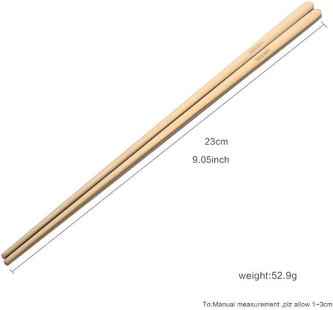 Buyer Star 5 Pairs Gold Flat Chopsticks - Reusable Metal Stainless Steel Chinese Chopsticks Set with Case