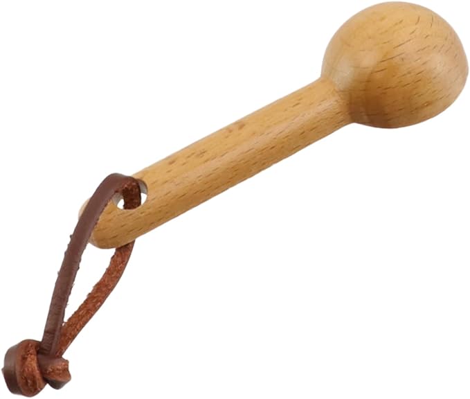 2pcs 7.5ml Wood Measuring Spoon and Scoop Wooden Tablespoon 7.5ml Measuring Scoop 1/2 TBSP Retro Coffee Spoons for Dry Ingredients Ground Tea Spice (Wood Color, 1/2TBSP)