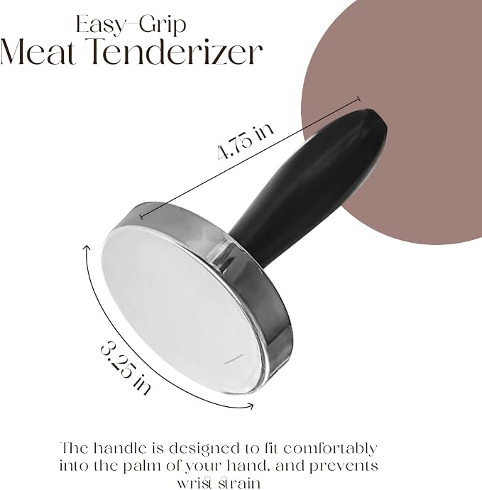 Bellemain Meat Pounder & Flattener, Stainless Steel Kitchen Mallet | easy grip meat tenderizer