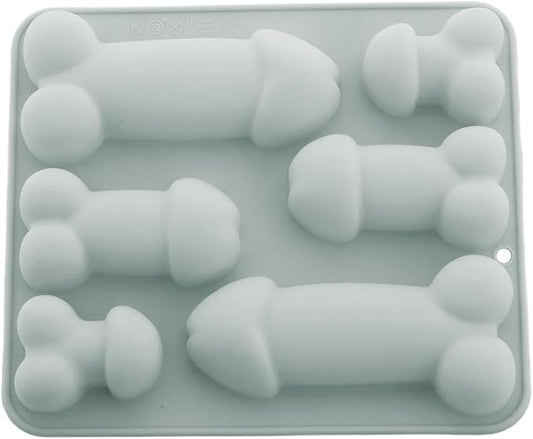 Prank Men Genital Ice Mold Trays Fun Shape Chocolate Baking Mold for Bachelor Bachelorette Party Blue A One Size