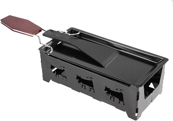 Mini Raclette - Cheese Melter Raclette Grill Non-Stick Mini Rotaster Baking Tray Cheese Melting Pan