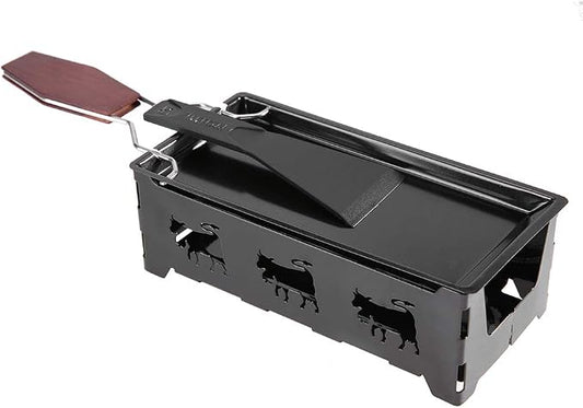Mini Raclette - Cheese Melter Raclette Grill Non-Stick Mini Rotaster Baking Tray Cheese Melting Pan