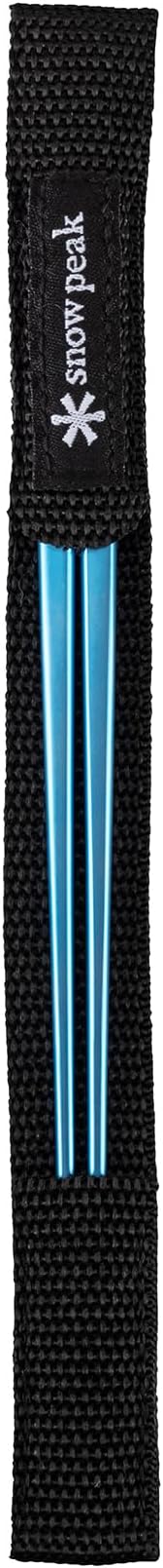 Snow Peak Titanium Chopsticks - Essential & Durable Camping Cutlery - Titanium Chopsticks with Carry Case for Convenient Storage & Packing - Utensils for Camping, HIking & Home - Blue