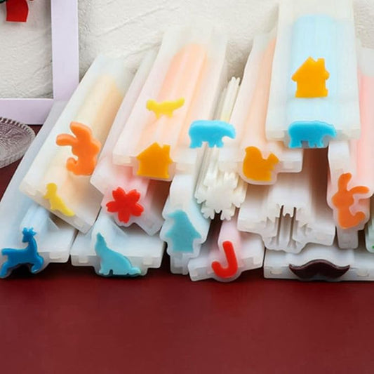 Moustache Tube Column Silicone Soap Candle Mold Embed Soap Making Supplies Silicone Mold for Soap