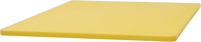 Winco 15" x 20" Yellow Heavy-Duty Plastic Cutting Board (Set of 6) | Dishwasher safe, Stain resistant, Minimizes dulling, HACCP approved, Great for Charcuterie, Appetizers and Buffet Displays