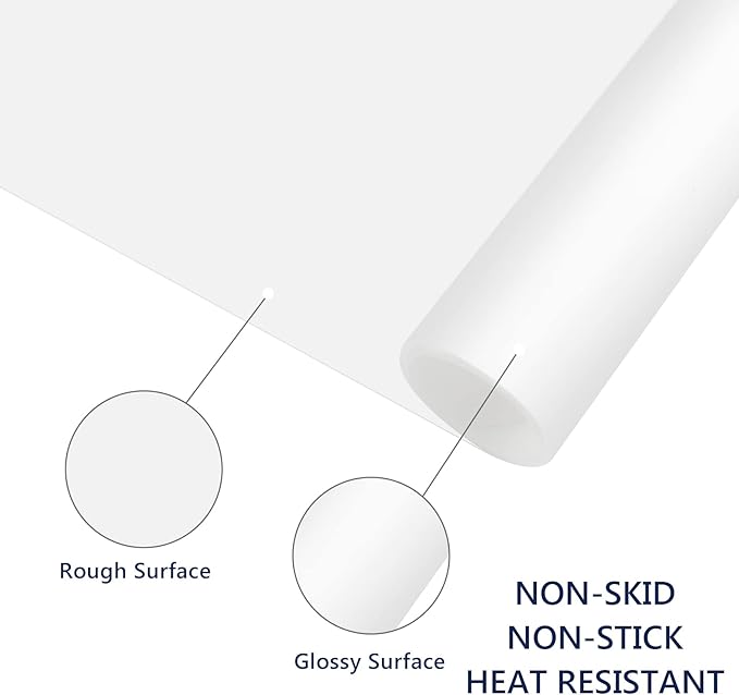 Gartful 2 Pack Silicone Crafting Mats, 15.7" x 11.8" Silicone Mat For Crafts, Large Heat Resistant Sheet For Jewelry Casting, Epoxy Resin, Wax Seal, Drawing, Countertop Protector, Placemat,Translucent