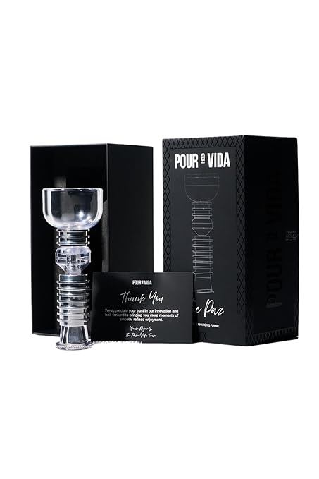 The Paz Magnetic Filtration Funnel - Stainless Steel Funnel for Smoother, Enhanced & Refined Drink Flavor - Premium Barware Essentials