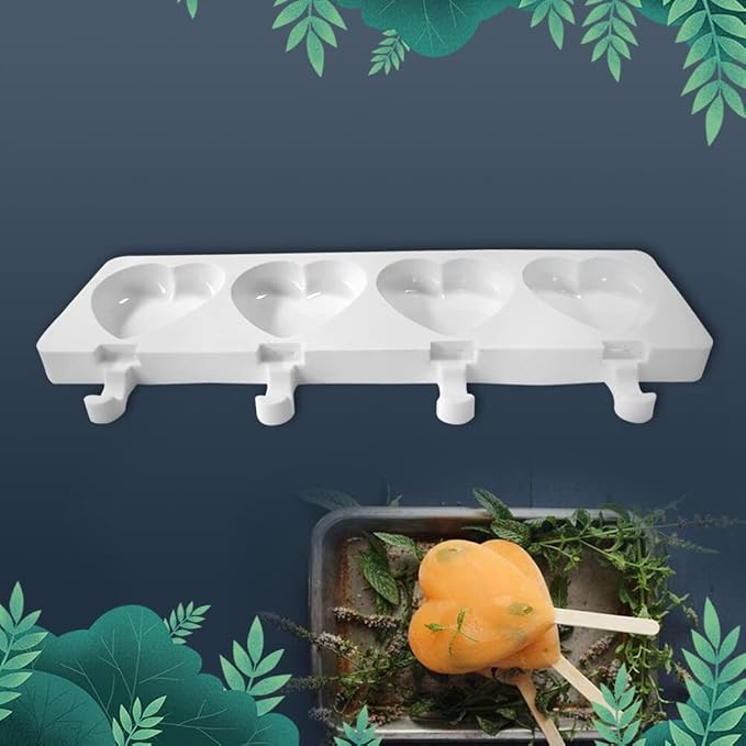 Surakey Popsicle Silicone Mold Ice Cream Silicone Mold Soft and Smooth Mould for DIY Homemade Ice-Lolly Ice Cream Ice Candy Cake Pop Maker Mold Non-Stick & Easy Release, Type 1