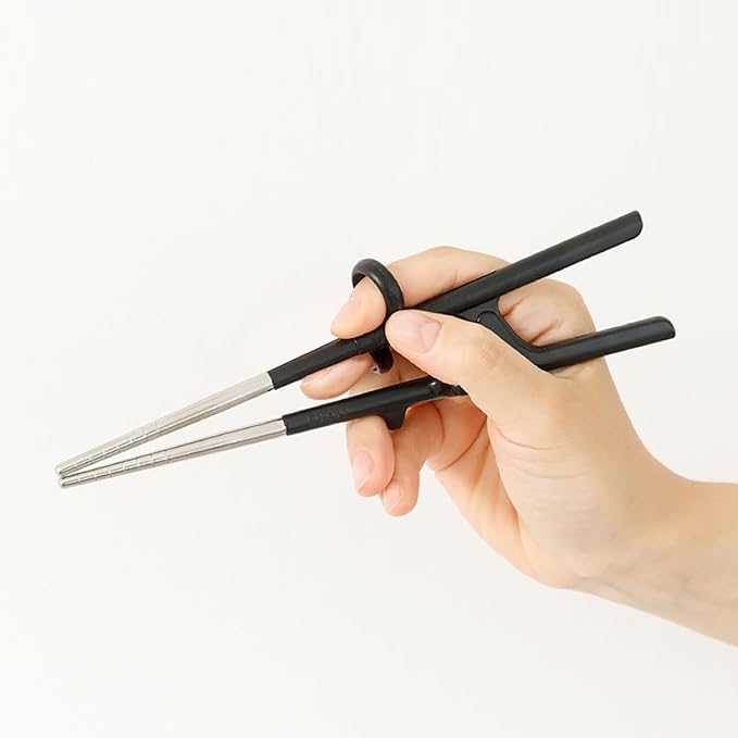 Training Chopsticks for Adults Stainless Right Handed, Beginner Chopsticks, Chopsticks for Beginners, Trainer Chopsticks, Easy Chopsticks, Practice Chopsticks, Made in Korea