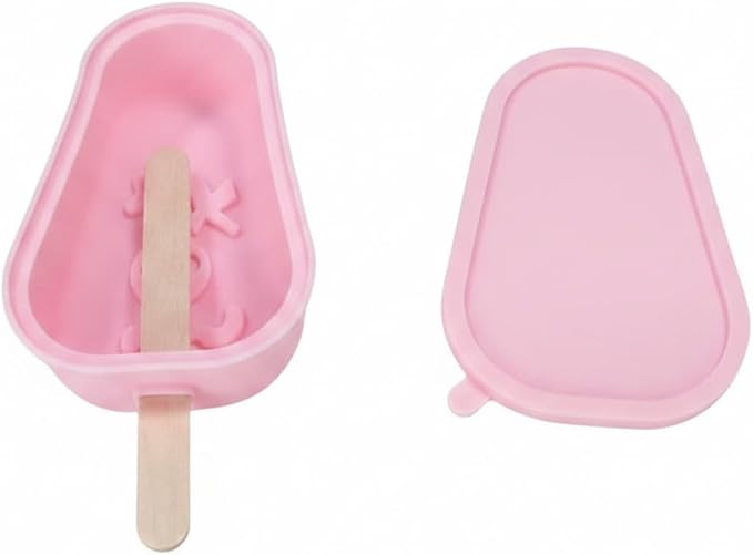 Easy-Release Homemade Popsicles with Silicone Mold, Lids & Sticks for Juice or Yogurt, 5 fl oz Capacity