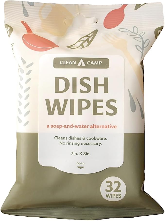 Dish Wipes | A Soap-and-Water Alternative | Pre-Moistened Food-Safe Rinse-Free
