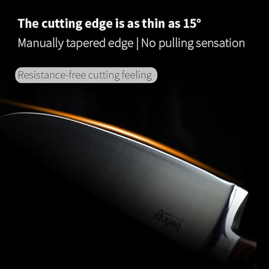 Professional 8 Inch Chef Knife, 1.4116 German High Carbon Steel Kitchen Chef Knife, Chefs Knife With Pakkawood Handle, Dual Blade Sharp Kitchen Knife With Gift Box