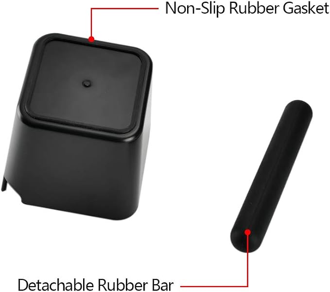 HOMEE Espresso Knock Box 4.8 Inch Shock-Absorbent Durable Barista Style | Square Knock Box With Removable Knock Bar and Non-Slip Base