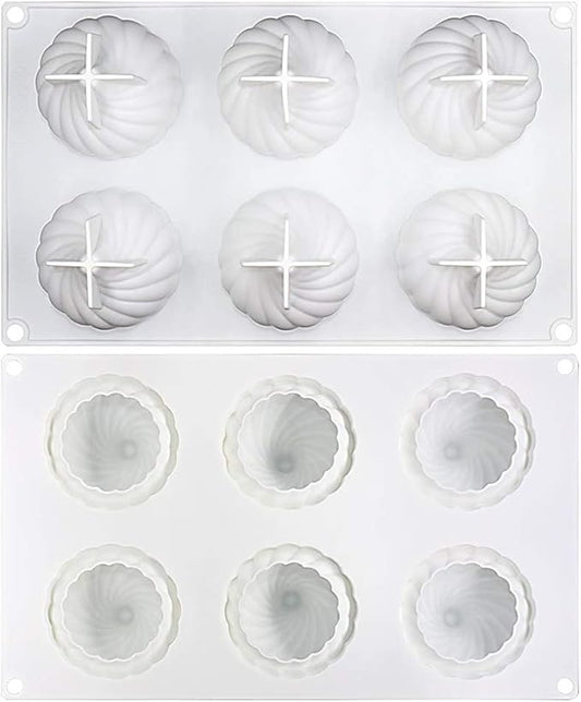 Silicone Molds Baking for Mousse Cake, 3D Baking Molds Dessert Molds for Pastry Truffle Pudding Jelly Cheesecake, Onion Shape, 6-Cavity