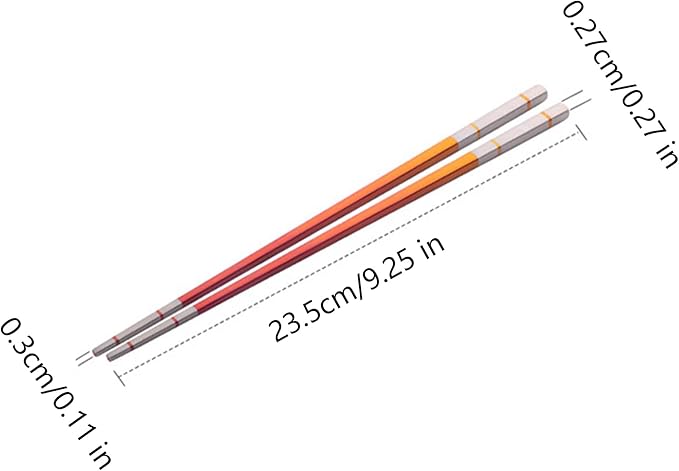 Reusable Stainless Steel Chopsticks,Dishwasher Safe , Easy to Use（2 PCS,silver&Rainbow）