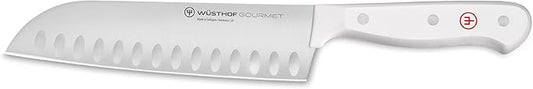 WÜSTHOF Gourmet White 7" Hollow Edge Santoku Knife