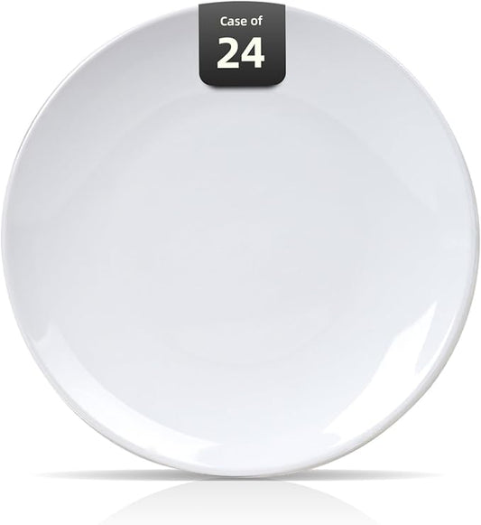Stoneware Coupe Commercial Grade Dinnerware, Bright White Plate 8.25", Case of 24