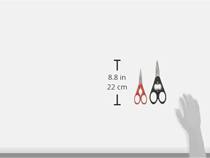 Cuisinart 2 Piece Shears Set, 8"/7", Black/Red